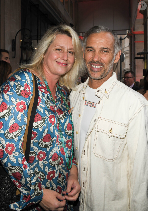 Exclusif - Paul Belmondo et sa femme Luana lors de la soirée d'inauguration de la brasserie Paul Bocuse dans l'hôtel du Louvre, dans le 1er arrondissement de Paris © Coadic Guirec/Bestimage