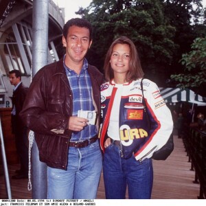 François Feldman et son amie Alexa au tournoi de Rolang Garros en 1994.