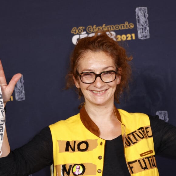 Corinne Masiero lors du photocall lors de la 46ème cérémonie des César à l’Olympia à Paris, France, le 12 mars 2021.© Thomas Samson / Pool / Bestimage  Celebs arrive on the red carpet at the Cesar Film Awards 2021 Ceremony At Olympia In Paris on March 12th, 2021 in Paris, France 