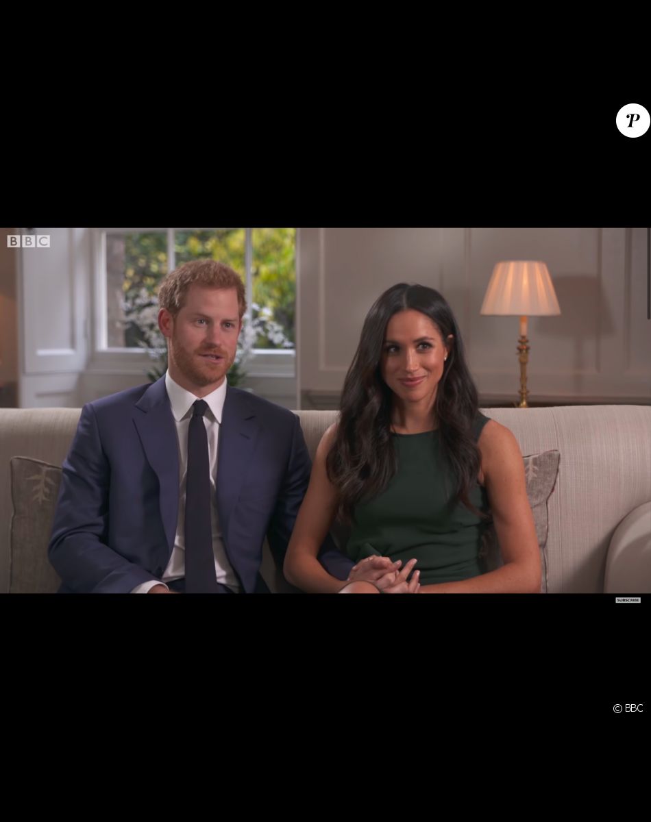 Meghan Markle et le prince Harry lors de leur interview à la BBC pour l'annonce de leurs fiançailles.