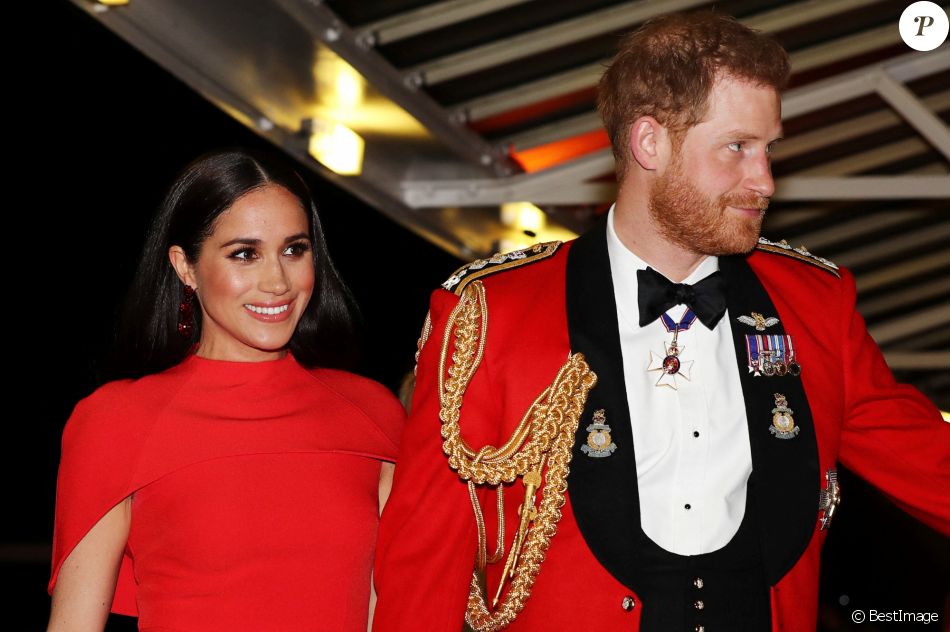 Le prince Harry, duc de Sussex, et Meghan Markle, duchesse de Sussex assistent au festival de musique de Mountbatten au Royal Albert Hall de Londres.