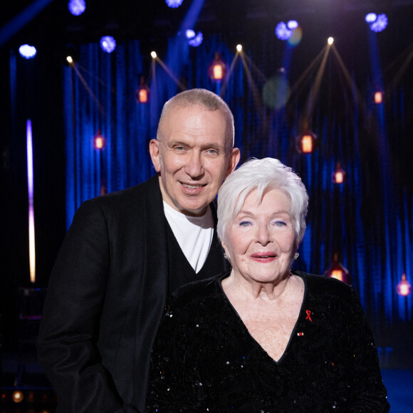 Exclusif - Jean-Paul Gaultier, Line Renaud - Enregistrement de l'émission "Sidaction, ensemble contre le Sida - Merci Line" au Paradis Latin à Paris, qui sera diffusée le 27 mars sur France 2. Le 1er mars 2021.  © C.Guirec-C.Moreau / Bestimage 
