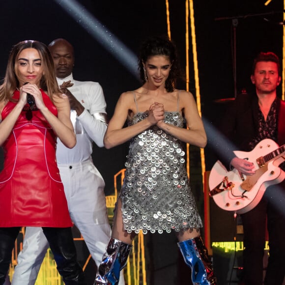 Exclusif - Bilal Hassani - Enregistrement de l'émission "Sidaction, ensemble contre le Sida - Merci Line" au Paradis Latin à Paris, qui sera diffusée le 27 mars sur France 2. Le 1er mars 2021.© C.Guirec-C.Moreau / Bestimage 