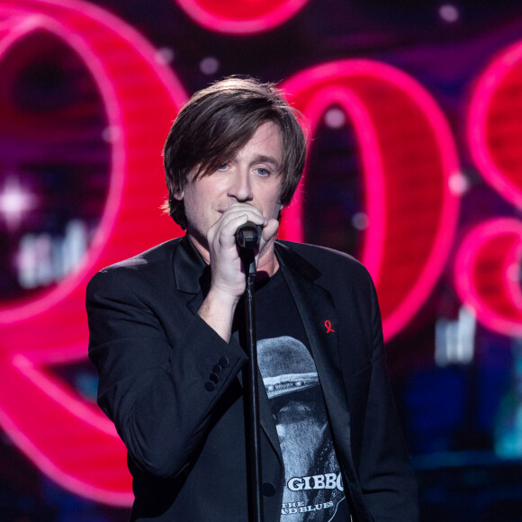 Exclusif - Thomas Dutronc - Enregistrement de l'émission "Sidaction, ensemble contre le Sida - Merci Line" au Paradis Latin à Paris, qui sera diffusée le 27 mars sur France 2. Le 1er mars 2021. © C.Guirec-C.Moreau / Bestimage