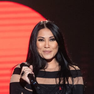 Exclusif -  Anggun - Enregistrement de l'émission "Sidaction, ensemble contre le Sida - Merci Line" au Paradis Latin à Paris, qui sera diffusée le 27 mars sur France 2. Le 1er mars 2021.  © C.Guirec-C.Moreau / Bestimage 