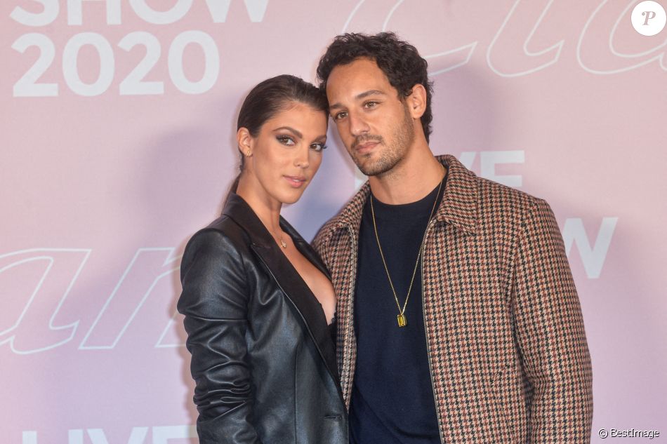Iris Mittenaere et Diego El Glaoui - Photocall du défilé Etam Live Show 2020 à Paris le 29 septembre 2020. © Pool Agence Bestimage