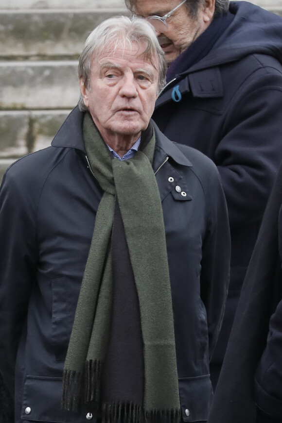 Exclusif - Bernard Kouchner - Obsèques de Jacques Leibowitch au crématorium du Père Lachaise à Paris. Le 10 mars 2020