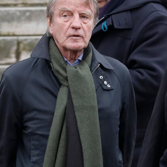Exclusif - Bernard Kouchner - Obsèques de Jacques Leibowitch au crématorium du Père Lachaise à Paris. Le 10 mars 2020