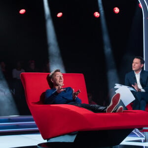 Exclusif - Stéphane Bern et Marc-Olivier Fogiel - Enregistrement de l'émission "Le Divan" avec Stéphane Bern en invité et présentée par Marc-Olivier Fogiel, qui sera diffusée le 2 novembre sur France 3. Le 16 octobre 2018 © Cyril Moreau / Bestimage