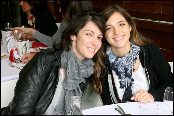 Zabou Breitman et sa fille Anna à Roland-Garros en 2009.