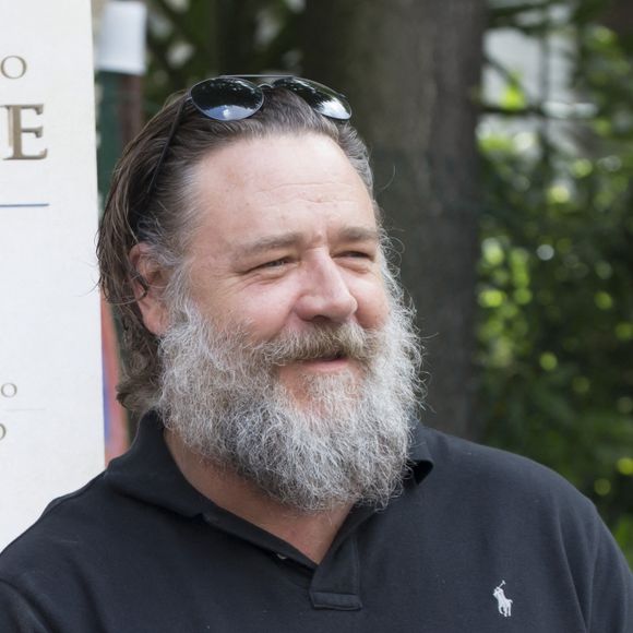 Russell Crowe lors d'un photocall pour la projection de Gladiator en live avec un orchestre à Rome le 5 juin 2018.