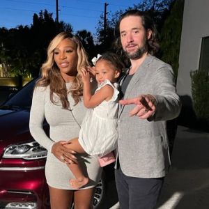 Serena Williams, son mari Alexis Ohanian et leur fille Alexis en décembre 2020.