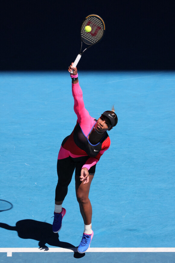 Serena Williams lors de l'Open d'Australie à Melbourne, le 18 février 2021.