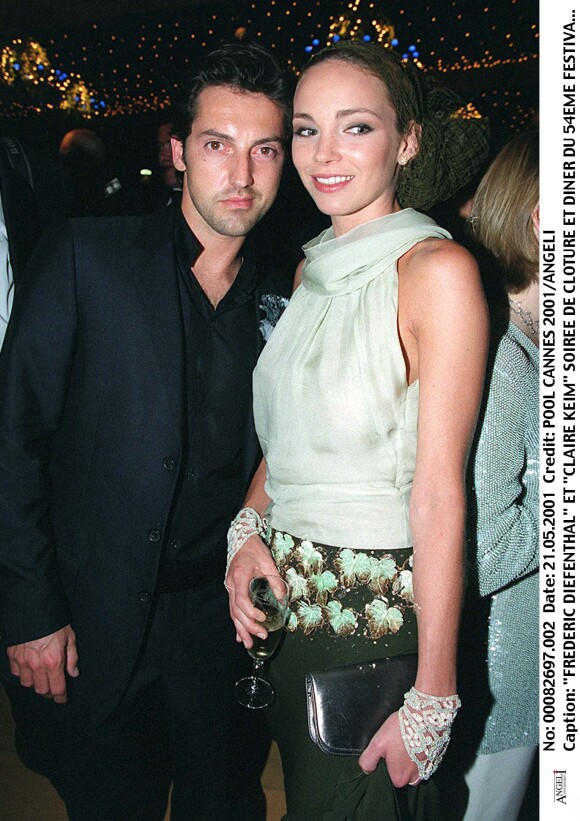 Frédéric Diefenthal et Claire Keim - Soirée de clôture et dîner du 54e festival de Cannes.