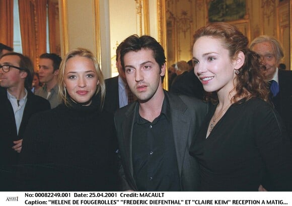 Hélène de Fougerolles, Frédéric Diefenthal et Claire Keim - Réception à Matignon en l'honneur de Gilles Jacob. Paris.