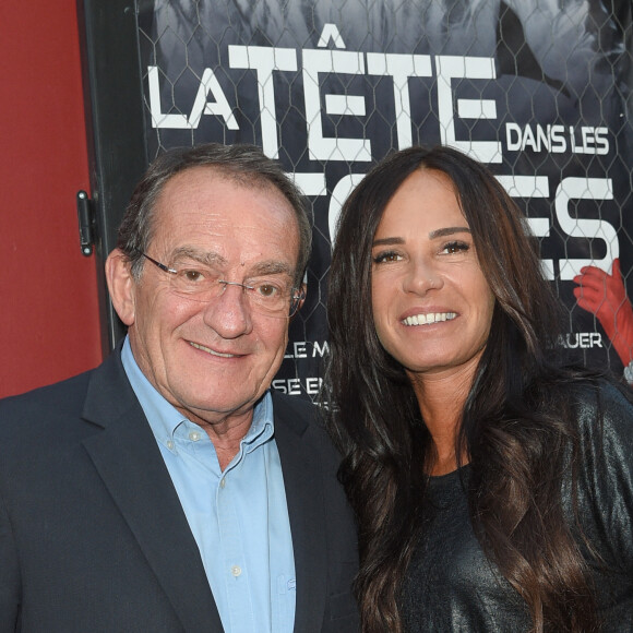 Jean-Pierre Pernaut et sa femme Nathalie Marquay - Générale de la pièce de théâtre "La Tête Dans Les Etoiles" au Théâtre de la Gaîté-Montparnasse à Paris. Le 24 mai 2018. © Coadic Guirec/Bestimage