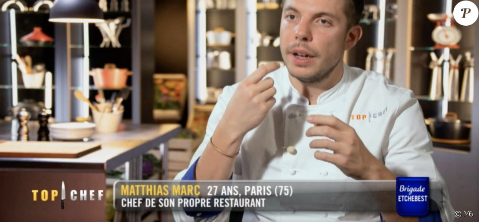 Matthias dans "Top Chef 2021" sur M6.