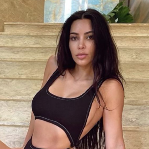 Kim Kardashian en vacances au Mexique. Avril 2021.