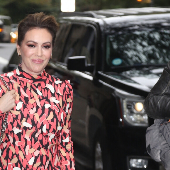 Alyssa Milano à la sortie de l'émission The View à New York le 16 octobre 2019.