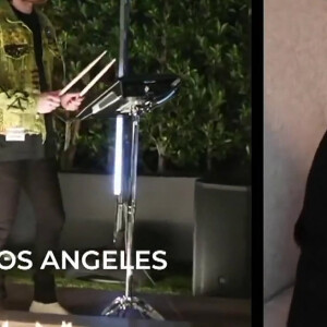 Alesso à Los Angeles et Liam Payne à Londres chantent le titre "Midnight" pour l'émission "The Late Late Show with James Corden" en pleine épidémie de Covid-19. Le 18 avril 2020.