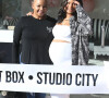 Christina Milian, enceinte, inaugure son food truck Beignet Box à Studio City le 9 avril 2021. 