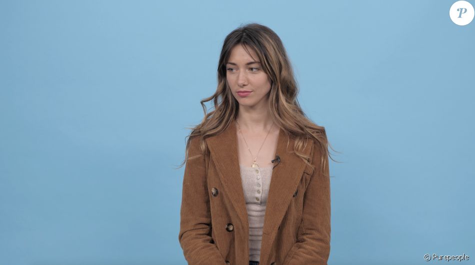Delphine Wespiser en interview pour Purepeople. Le 8 avril 2021.
