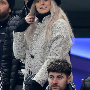 Mélanie Da Cruz (Enceinte, compagne du footballeur Anthony Martial)- People dans les tribunes du Stade de France lors du match de football amical France - Colombie à Saint-Denis le 23 mars 2018. © Cyril Moreau/Bestimage