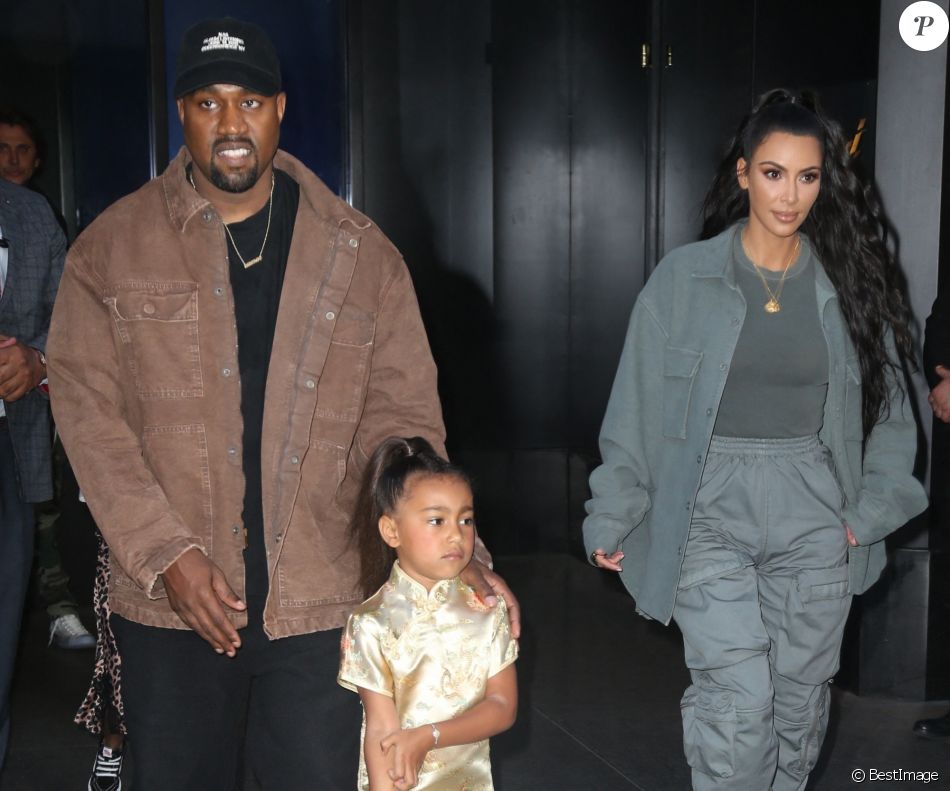 Kim Kardashian avec son mari Kanye West fêtent les 5 ans de leur fille North West accopagnée de son amie Ryan à New York le 15 juin 2018.
