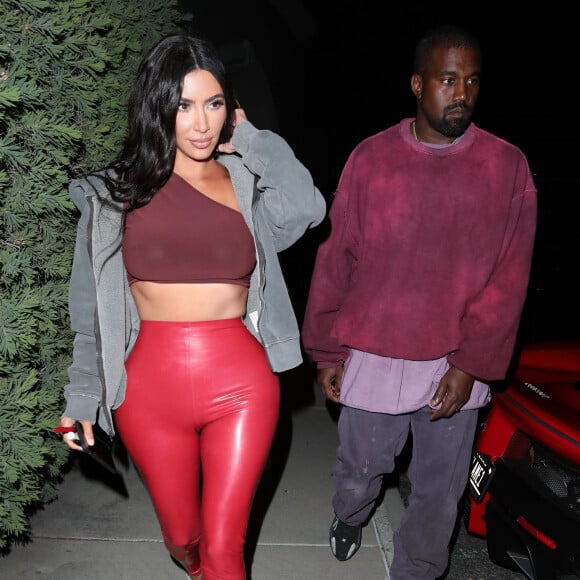Kim Kardashian et son mari Kanye West - Les célébrités arrivent à la soirée d'anniversaire de T. Scott aux Cinepolis Luxury Cinemas à Thousand Oaks. T. aura 28 ans le 30 avril prochain. Le 25 avril 2019.