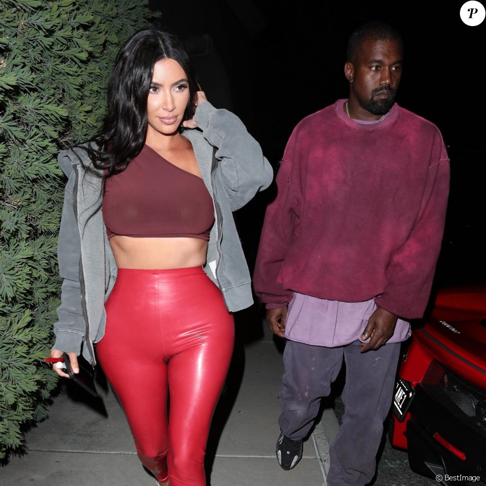 Kim Kardashian et son mari Kanye West - Les célébrités arrivent à la soirée d'anniversaire de T. Scott aux Cinepolis Luxury Cinemas à Thousand Oaks. T. aura 28 ans le 30 avril prochain. Le 25 avril 2019.
