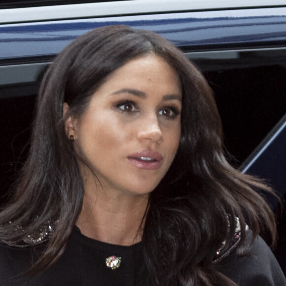 Meghan Markle, duchesse de Sussex, rend hommage aux victimes de la tuerie de Christchurch à New Zealand House. Londres, le 19 mars 2019.