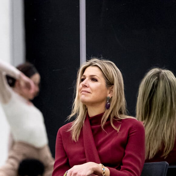 La reine Maxima des Pays-Bas lors d'une visite au Dutch Dance Theater à La Haye. Le 16 mars 2021