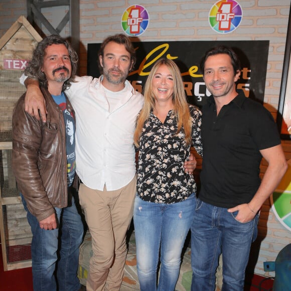 Exclusif - Philippe Vasseur, Patrick Puydebat, Hélène Rollès, Sébastien Roch - Soirée anniversaire pour les 25 ans de la série "Hélène et les garçons" au siège de JLA Groupe à La Plaine Saint-Denis, le 18 mai 2017. © CVS/Bestimage 