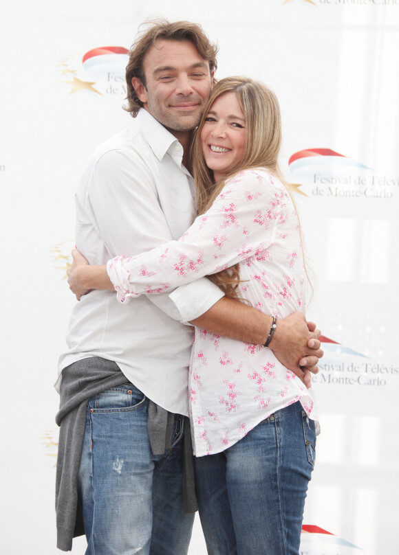 Hélène Rollès et Patrick Puydebat - People au 51ème Festival de la Tv de Monaco le 10 juin 2011. 