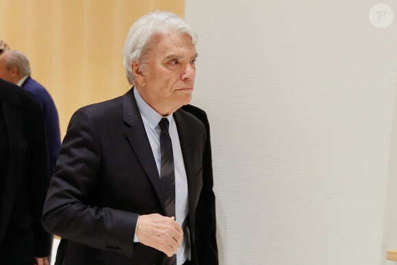 Exclusif - Bernard Tapie à la sortie de la 11e chambre correctionnelle, 2e section du tribunal de Paris, le 1er avril 2019. © CVS/Bestimage 