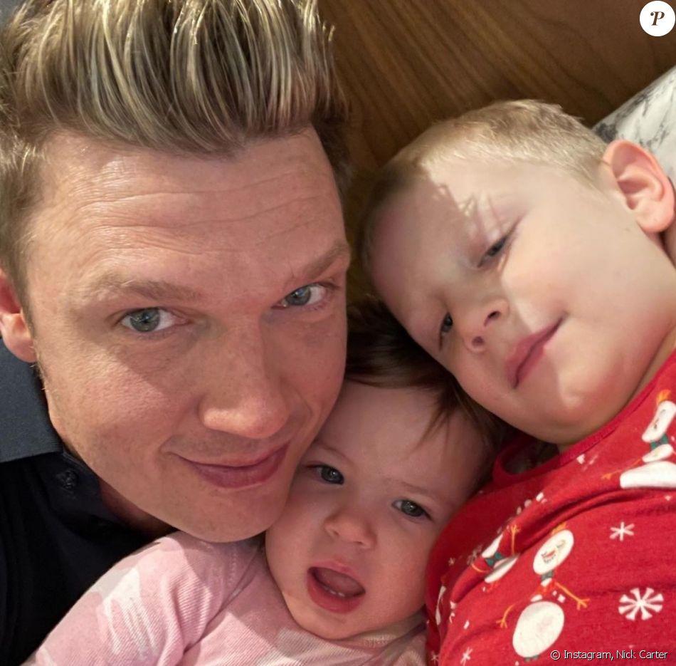 Nick Carter, sa fille Saoirse et son fils Odin sur Instagram. Le 31 décembre 2020.