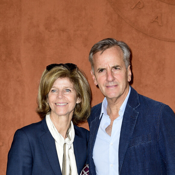 Bernard de La Villardière et sa femme Anne au Village Roland Garros lors du tournoi de Roland-Garros 2019. Paris, le 26 mai 2019.