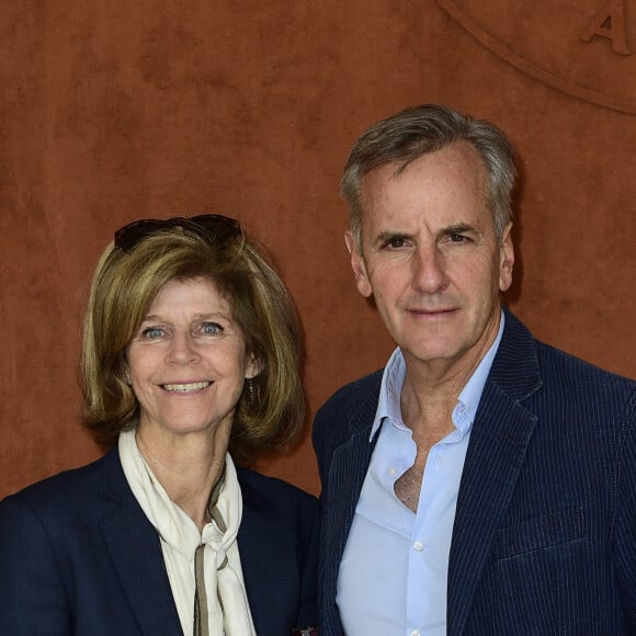 Bernard de La Villardière et sa femme Anne au Village Roland Garros lors du tournoi de Roland-Garros 2019. Paris, le 26 mai 2019.