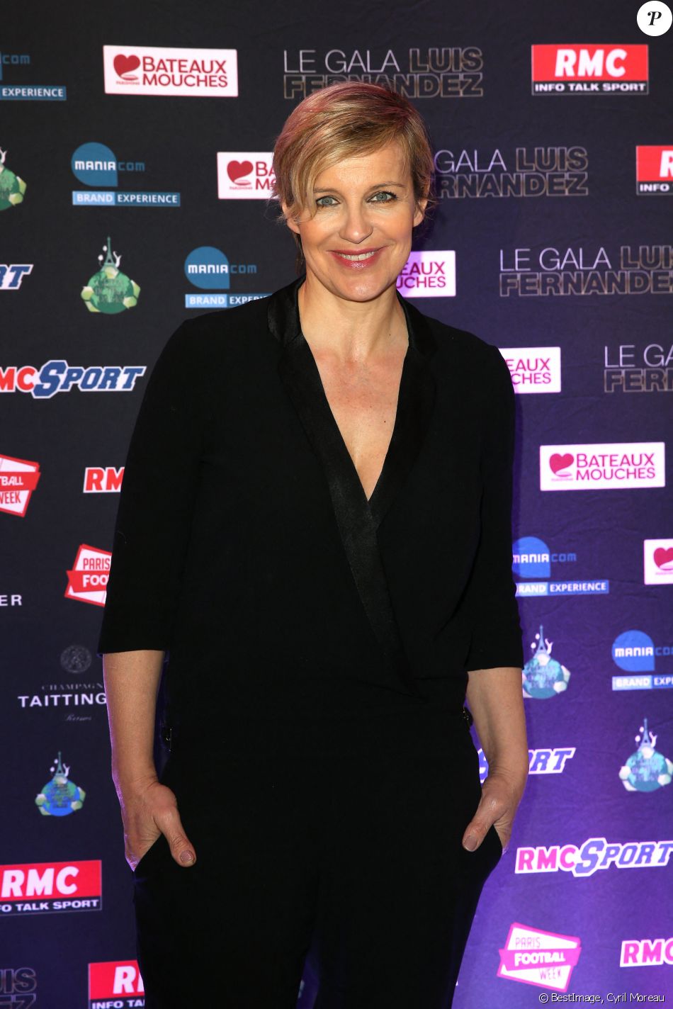 Céline Géraud - Soirée de gala en l'honneur de Luis Fernandez sur les Bateaux Mouches à Paris le 17 mars 2016. © Cyril Moreau/Bestimage