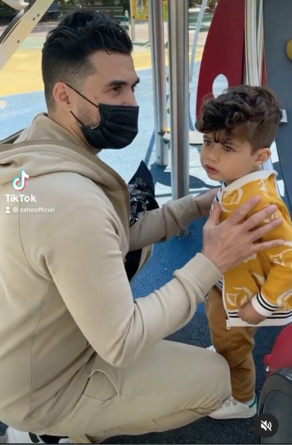 Zaho partage une vidéo de son fils Naïm sur les réseaux sociaux. Le 25 avril 2021.
