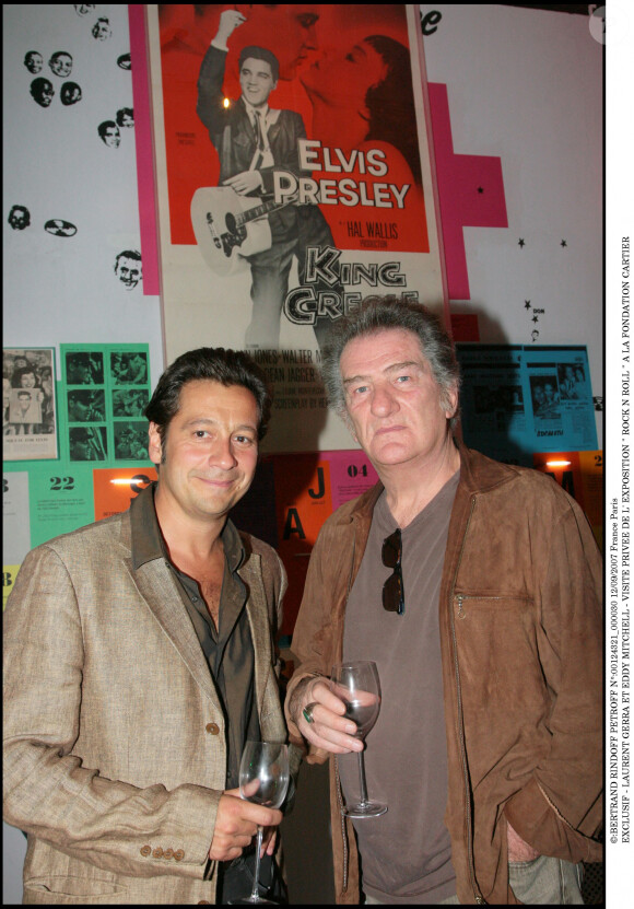 Exclusif - Laurent Gerra et Eddy Mitchell à l'exposition Rock n roll à la Fondation Cartier à Paris