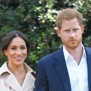 Le prince Harry, duc de Sussex, et Meghan Markle, duchesse de Sussex, se rendent à la réception des industries créatives et des entreprises à Johannesburg, le 2 octobre 2019.