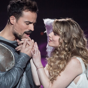 Exclusif - Damien Sargue et Cécilia Cara - Enregistrement de l'émission "100 ans de comédies musicales pour le Sidaction", qui sera diffusée le 2 avril sur France 2. Le 10 mars 2020 © Moreau-Perusseau / Bestimage