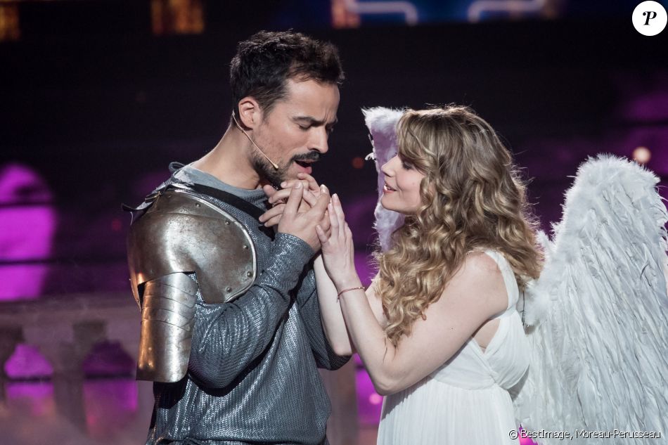 Exclusif - Damien Sargue et Cécilia Cara - Enregistrement de l'émission "100 ans de comédies musicales pour le Sidaction", qui sera diffusée le 2 avril sur France 2. Le 10 mars 2020 © Moreau-Perusseau / Bestimage