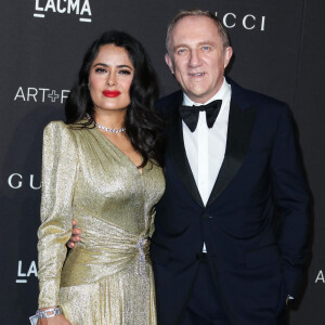 Salma Hayek et son mari François-Henri Pinault à Los Angeles, le 3 novembre 2018.