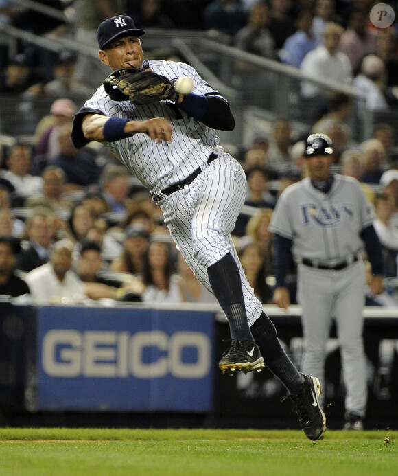 Alex Rodriguez sous le maillot des New York Yankees au Yankee Stadium. New York, le 23 septembre 2010.