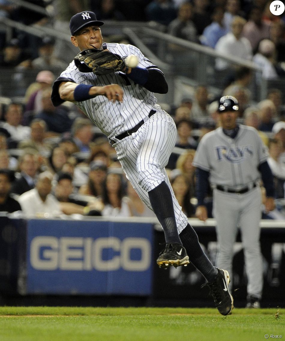 Alex Rodriguez sous le maillot des New York Yankees au Yankee Stadium. New York, le 23 septembre 2010.