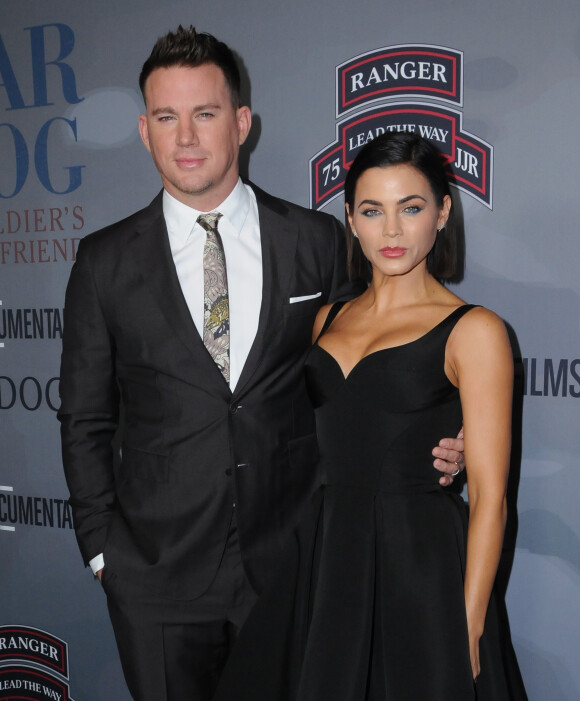 Channing Tatum et Jenna Dewan Tatum à l'avant-première du film "War Dog: A Soldier's Best Friend" à Los Angeles, le 6 novembre 2017.