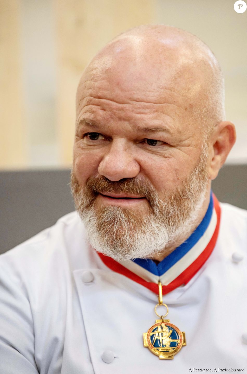 Philippe Etchebest préside le salon français de la restauration "Expotel" à Bordeaux. Il dirige aussi la journée des chefs et sa compétion regroupant 22 Etoiles sur l'évènement, le 25 Novembre 2019. © Patrick Bernard/ Bestimage