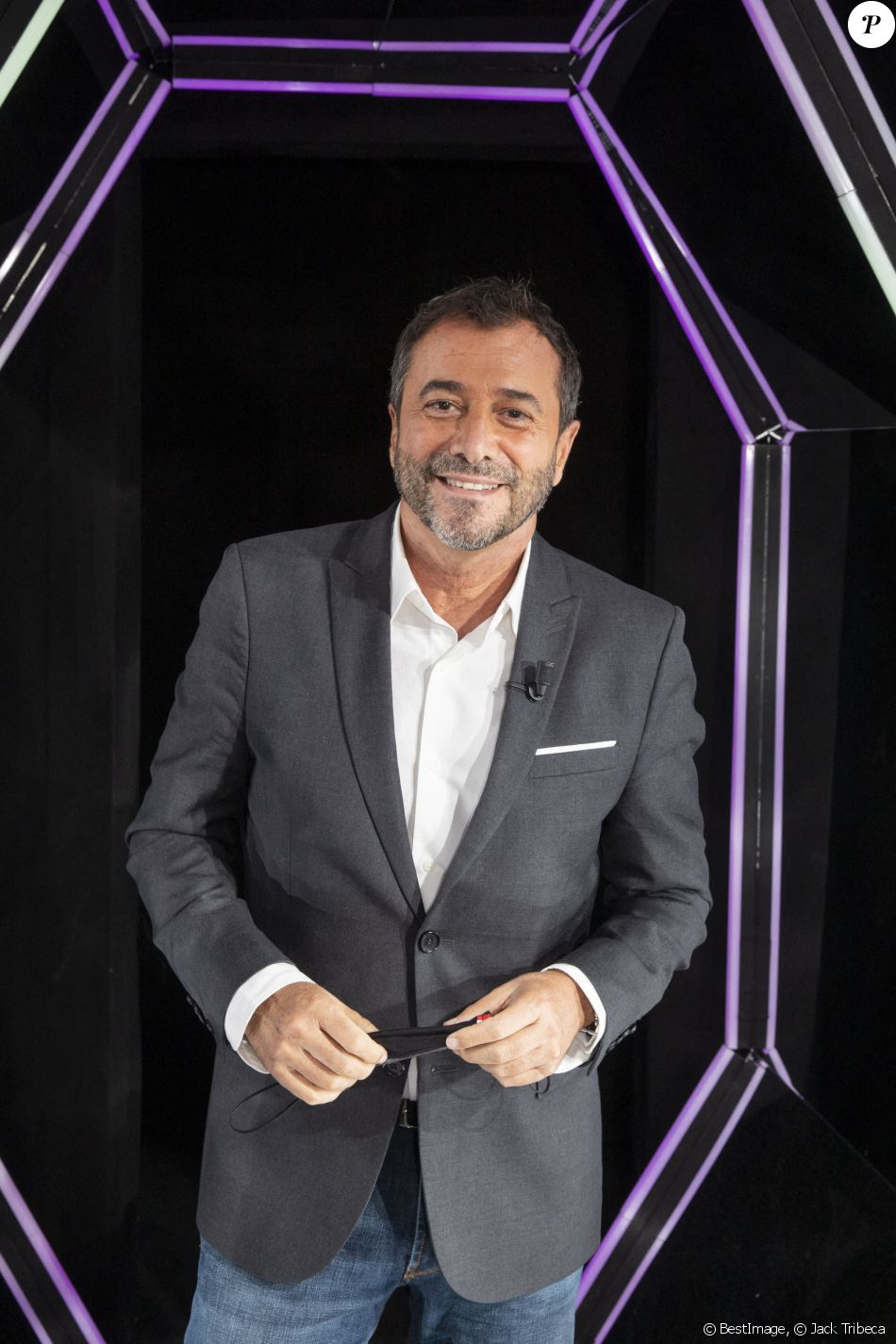 Bernard Montiel - Backstage de l'enregistrement de l'émission "Touche Pas à Mon Poste" (TPMP), présentée par C.Hanouna et diffusée le 5 octobre sur C8 © Jack Tribeca / Bestimage
